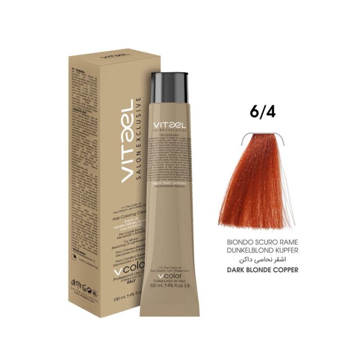 رنگ مو ویتاال (vitael) 6.4 بلوند مسی متوسط